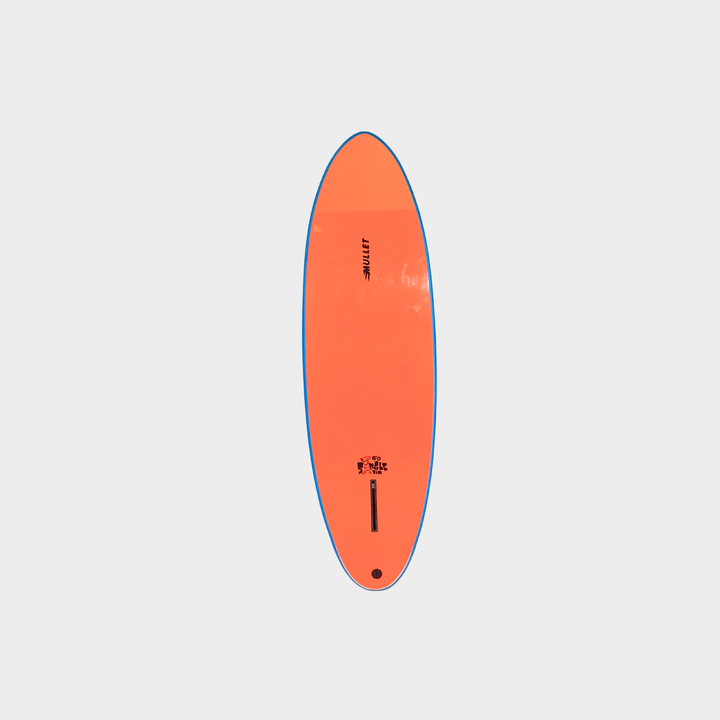 Mullet Single Fin Sky Blue/Fluro Red 6'0- WAREHOUSE SAMPLE SALE