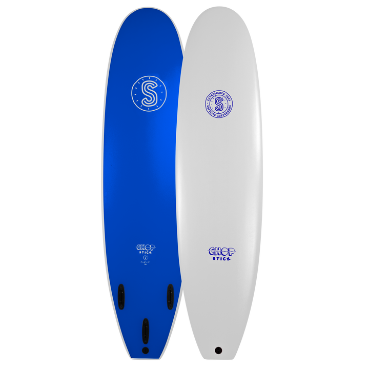 Softlite Soft Surfboards Chop Stick 8'0 Softboard Cool Grey / Electric Blue Slick