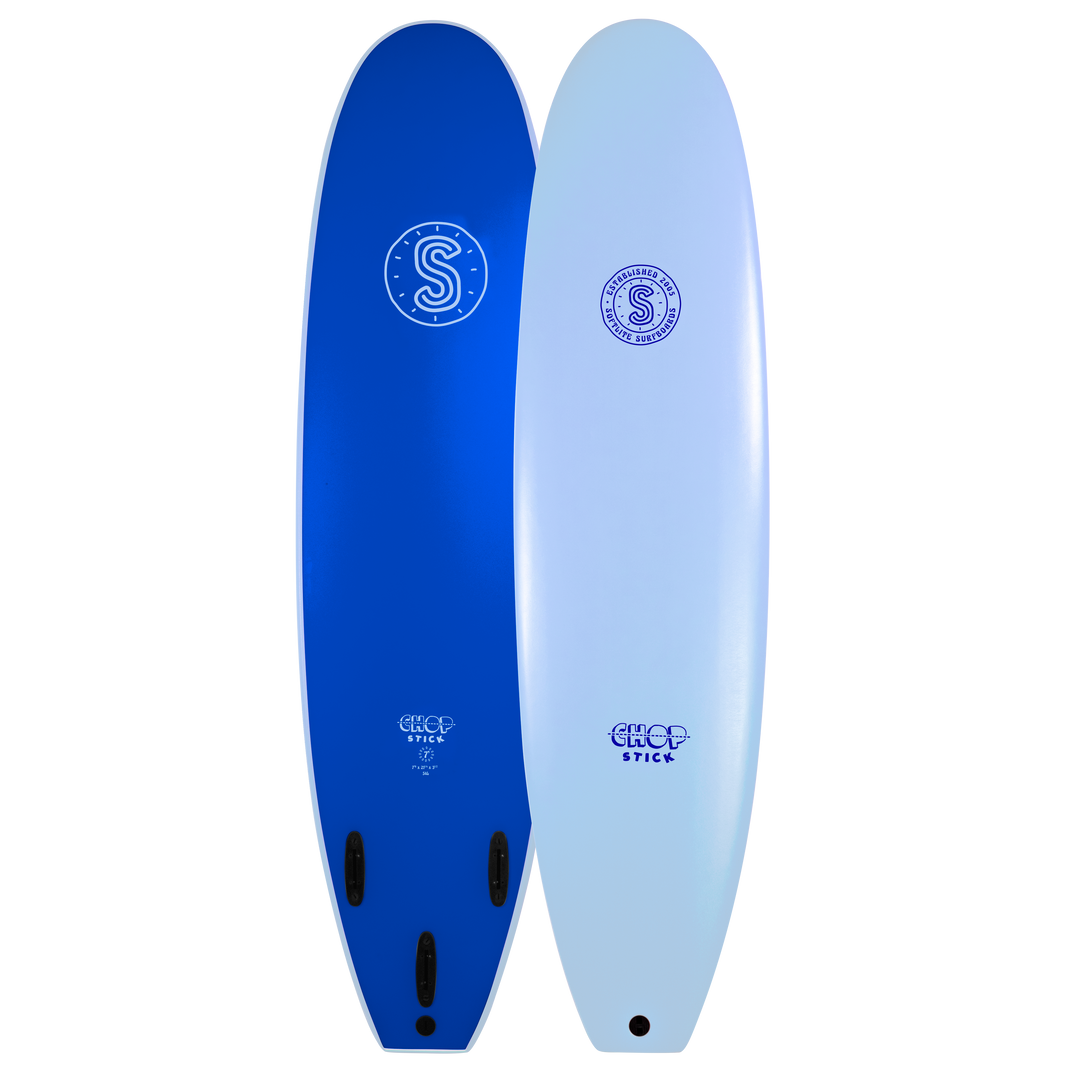 Softlite Soft Surfboards Chop Stick 8'0 Softboard Lilac / Electric Blue