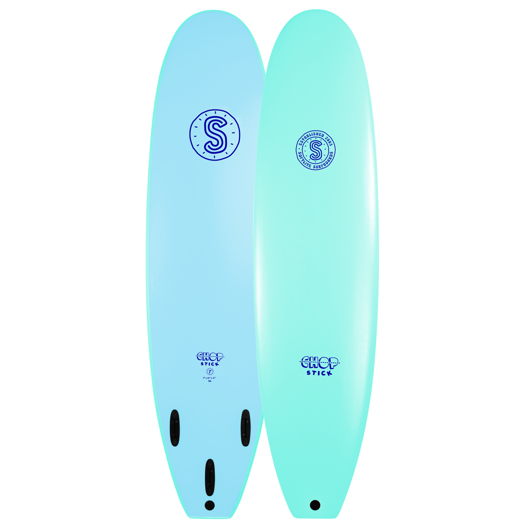 Softlite Soft Surfboards Chop Stick 7'0 Softboard  Menthol / Ice Blue