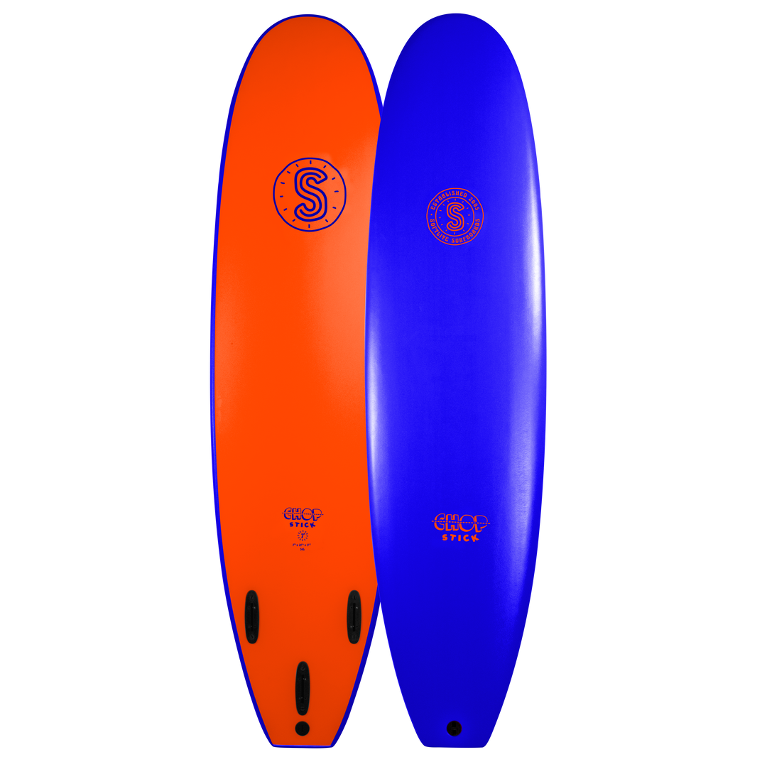 Softlite Soft Surfboards Chop Stick 7'0 Softboard  Neon Blue / Fluro Red