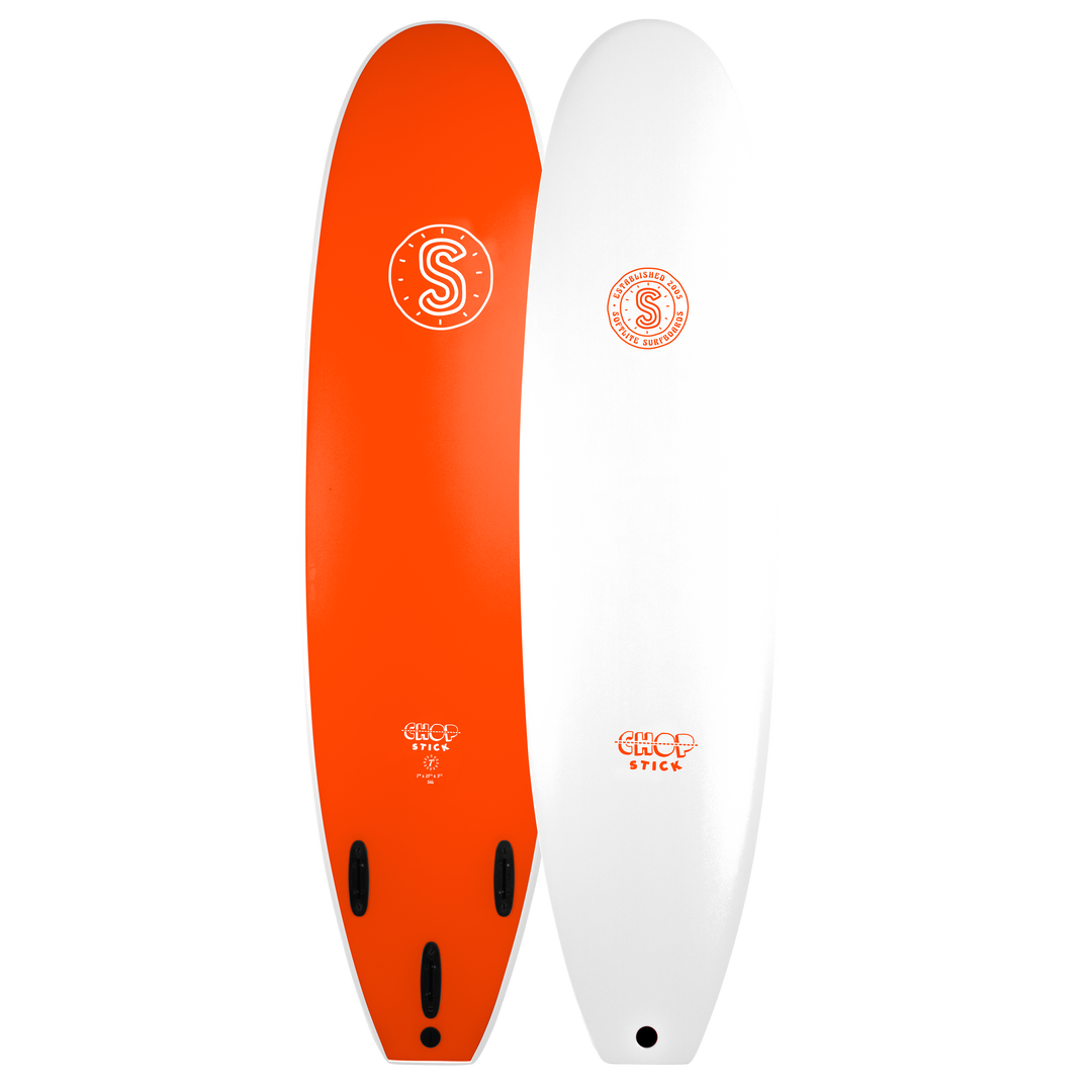 Softlite Soft Surfboards Chop Stick 7'0 Softboard  White / Fluro Red