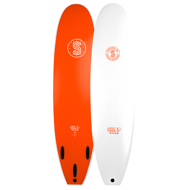 Softlite Soft Surfboards Chop Stick 7'6 Softboard  White / Fluro Red